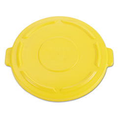 Vented Round Brute Flat Top Lid, 24 1/2 x 1 1/2, Yellow -