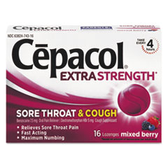 Sore Throat and Cough Lozenges, Mixed Berry -