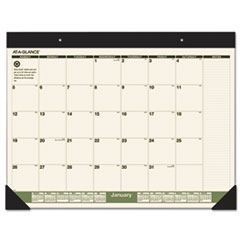 Recycled Monthly Desk Pad, 22 x 17, 2015 - DESK