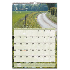 Scenic Monthly Wall Calendar, 12 x 17, 2015 -