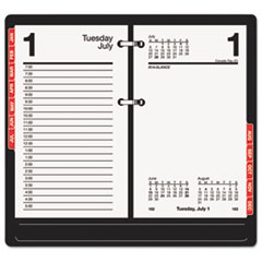 Desk Calendar Refill with Tabs, 3 1/2 x 6, White, 2015