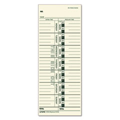 Time Card for Acroprint, IBM, Lathem and Simplex, Weekly,