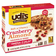 Gluten Free Granola Bars, Cranberry Almond Omega, 1.23