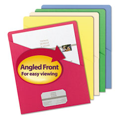 Slash Pocket Folders, Letter, 11 Point,