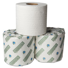 Green Plus Embossed Bathroom Tissue, 1-Ply, 550 Sheets,