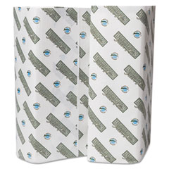 Green Plus C-Fold Towels, 10 1/8&quot; x 13&quot;, White -