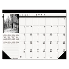 Black-on-White Academic Desk Pad Calendar, 22 x 17,