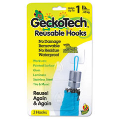GeckoTech Reusable Hooks, Plastic, 1 lb Capacity,