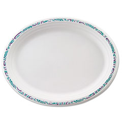 Classic Paper Platters, 9 3/4 x 12 1/2, White with Festival