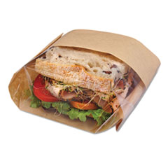 Dubl View Sandwich Bags, Paper, 9 1/2w x 5 3/4d x 2
