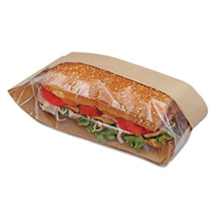 Dubl View Sandwich Bags, Paper, 11 3/4w x 4 1/4d x 2