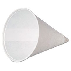 Paper Cone Cups, w/Rolled Rim, 4 Ounce, White - RLLD
