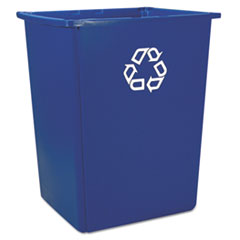 Glutton Recycling Container, Rectangular, 56 gal, Blue -