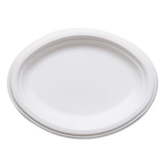 Sugarcane Dinnerware,
Platter, Oval, 7 x 10, White
- 10&quot;X7&quot; OVAL BAGASSE PLATE
ECO 500/CASE