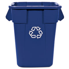 Brute Recycling Container, Square, Polyethylene, 40 gal,