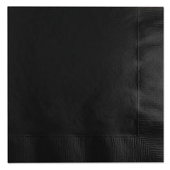 Beverage Napkins, 2-Ply, 9 7/8 x 9 7/8, Black - BEVNAP