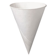 Bare Treated Paper Cone Water Cups, 6 oz., White, 200/Bag -