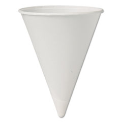 Eco-Forward Paper Cone Water
Cups, 4.25oz, White,
200/Sleeve - RLLD RIM PPR
CONE CUP 4.25OZ BLOOM/BARE
25/200