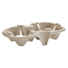 StrongHolder Molded Fiber Cup Tray, 8-44oz, Two Cups - 2CUP