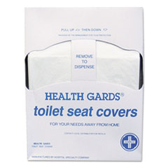 Health Gards Toilet Seat
Covers, White, Paper,
Quarter-Fold, 200 Covers/Pack
- QUARTER FOLD SEAT COVER 5000