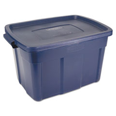 Roughneck Storage Box, 25gal, Dark Indigo Metallic, 19.7w x