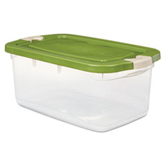 Roughneck Storage Box,12 1/2gal, Clear, 15.8w x 26.7d