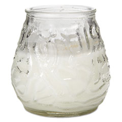 Victorian Filled Candle, Clear, 60 Hour Burn, 3 3/4&quot;H
