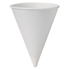 Bare Eco-Forward Paper Cone Water Cups, 4 1/4 oz, White -