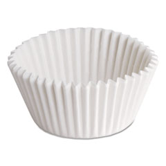 Fluted Bake Cups, 7/8&quot; x 7/8&quot; x 1 1/4&quot;, White -