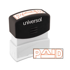 Message Stamp, PAID,
Pre-Inked/Re-Inkable, Red -
STAMP,PAID,RD