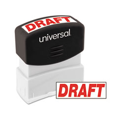 Message Stamp, DRAFT,
Pre-Inked/Re-Inkable, Red -
STAMP,DRAFT,RD