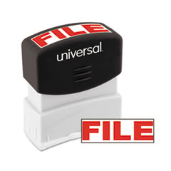 Message Stamp, FILE, Pre-Inked/Re-Inkable, Red -