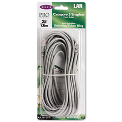 CAT5e Crimped Patch Cable,
RJ45 Connectors, 25 ft., Gray
- CABLE,CAT5 SNAGLESS25,GY