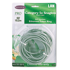 CAT5e Snagless Patch Cable,
RJ45 Connectors, 50 ft., Gray
- CABLE,CAT5E,T PTCH,50&#39;,GY