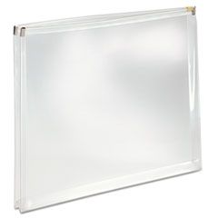 Specialty Poly Zip Strip Envelope, Open Side, Clear,