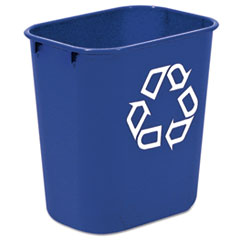 Small Deskside Recycling Container, Rectangular,