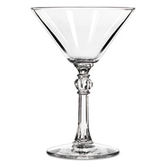 Faceted-Stem Cocktail Glasses, 6.5oz, 6&quot; Tall -