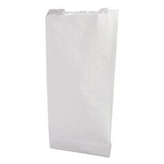 Grease-Resistant Sandwich Bags, 6 x 3/4 x 6 1/2, White