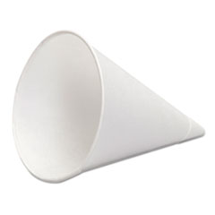 Paper Cone Cups, w/Rolled Rim, 4.5 Oz, White - RLLD RIM