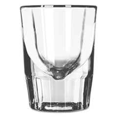 Whiskey Service Drinking Glasses, Fluted Lined Shot