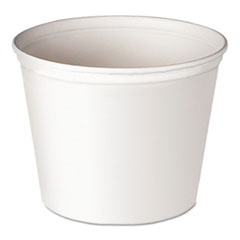 Double Wrapped Paper Bucket, Unwaxed, White, 165 oz -