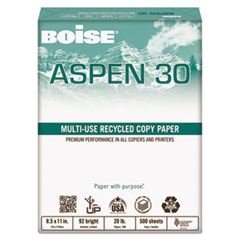 ASPEN 30% Recycled Office Paper,92 Bright, 20lb, 8-1/2