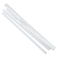Jumbo Straws, 7 3/4&quot;, Plastic, Translucent,