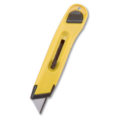 Plastic Light-Duty Utility Knife w/Retractable Blade,