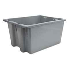 Palletote Box, 9.72gal, Gray - PALLETOE-BOX 1.3 CU FT GREY