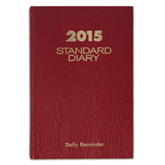 Standard Diary Recycled Daily Reminder, Red, 5 3/4&quot; x 8