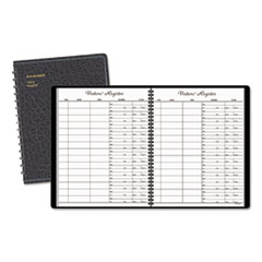 Recycled Visitor Register Book, Black, 8 1/2 x 11 -