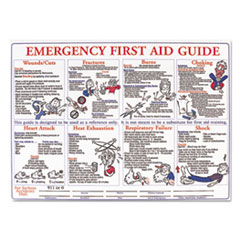 Emergency First Aid Guide Poster, 24 x 18 -