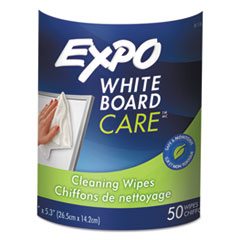 Dry Erase Board Cleaning Wet Wipes, 6 x 9, 50/Container -