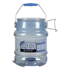 Saf-T-Ice Tote, 5gal Capacity, Transparent Blue -